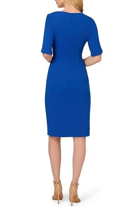 Adrianna Papell Day Pearl Embellished Knit Crepe Sheath Dress - Wholesale