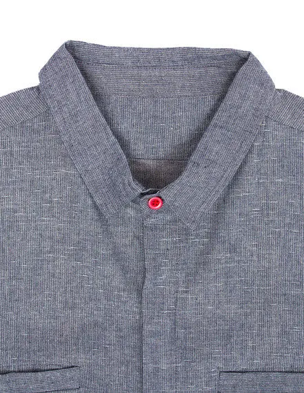 Akomplice VSOP - Patrick L/S Button Up Men's Shirt, Grey