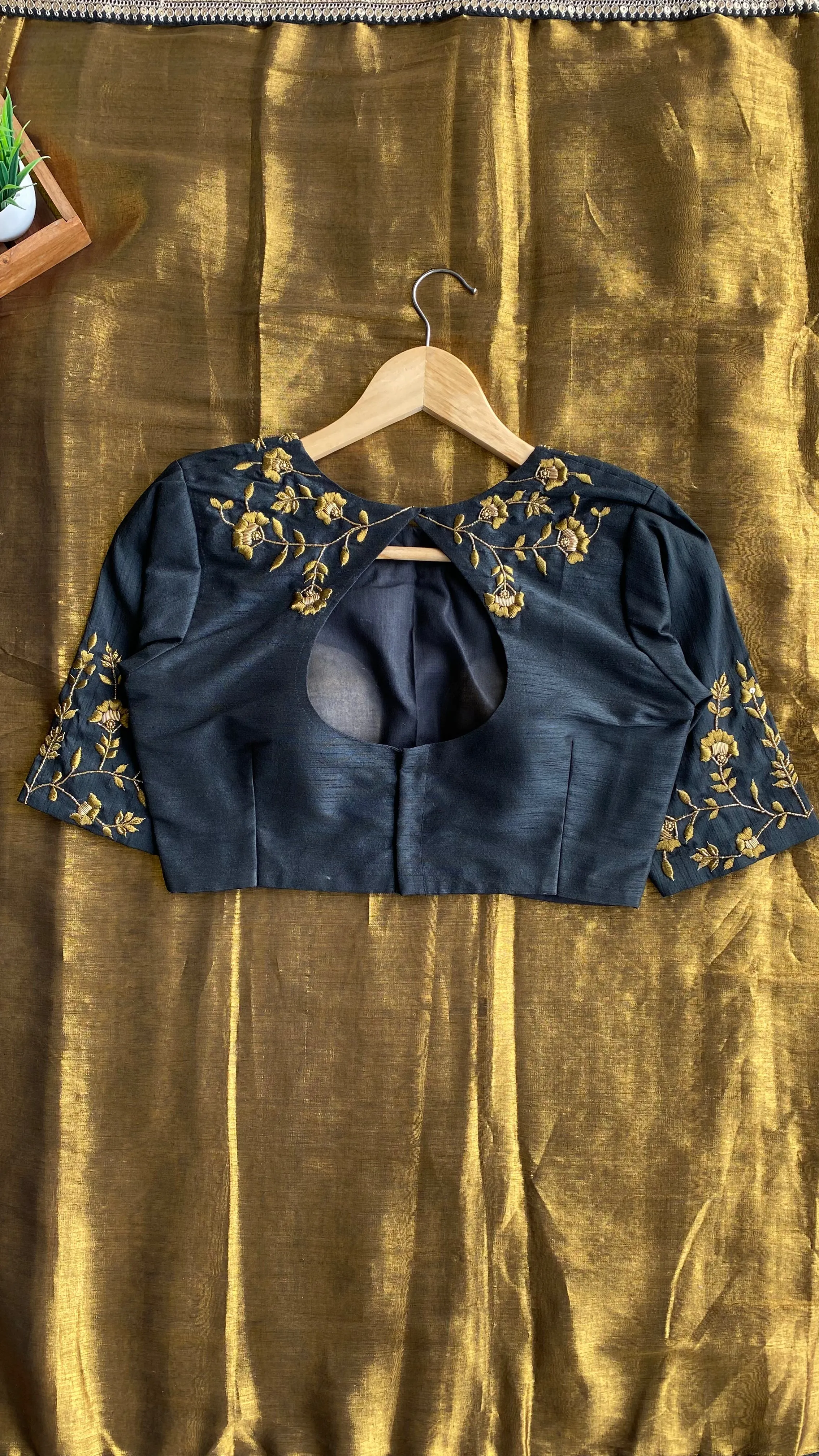 Black JEWEL front hand worked blouse (only blouse)