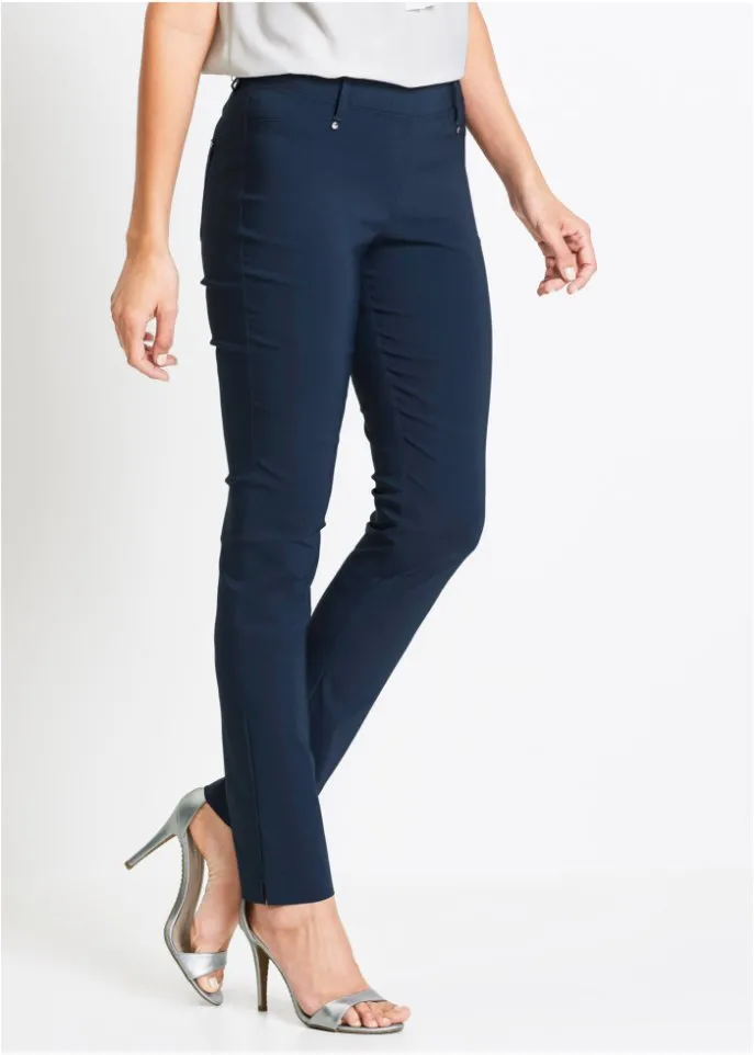 Bpc Selection elastic pull-on trousers, blue