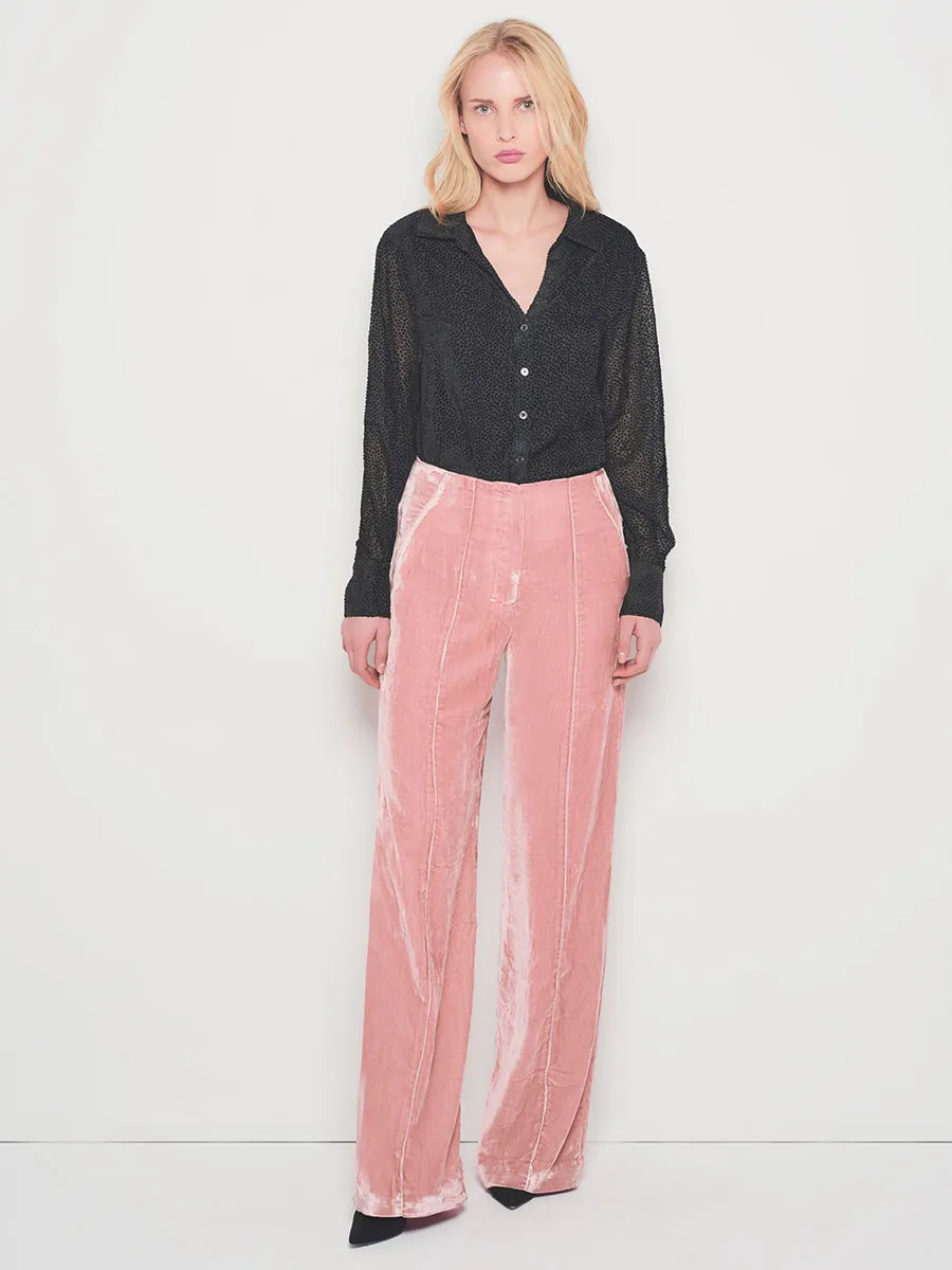 CURVE FIONA VELVET STRAIGHT LEG TROUSER