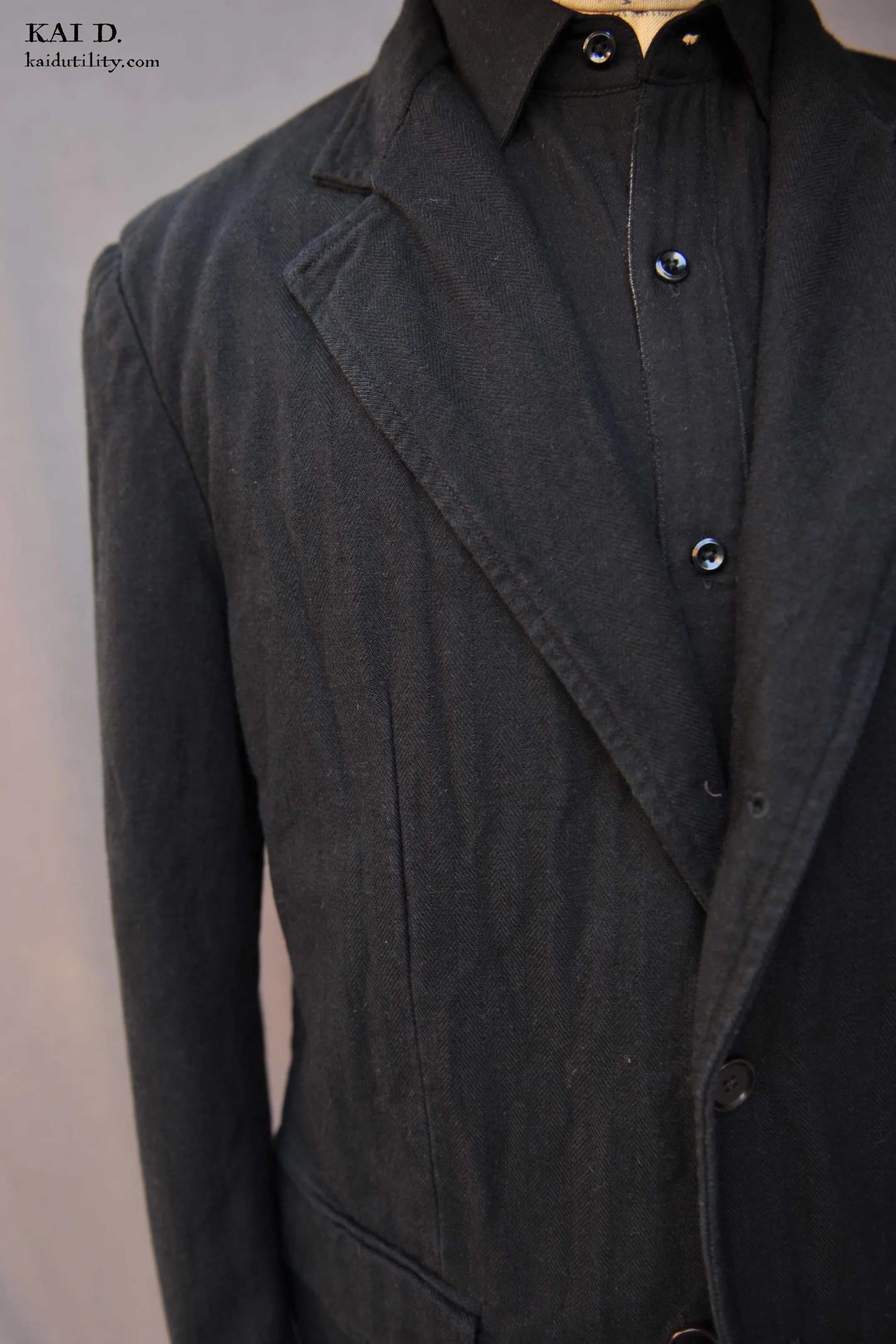 Dawson Blazer - Overdyed Cotton Herringbone - L