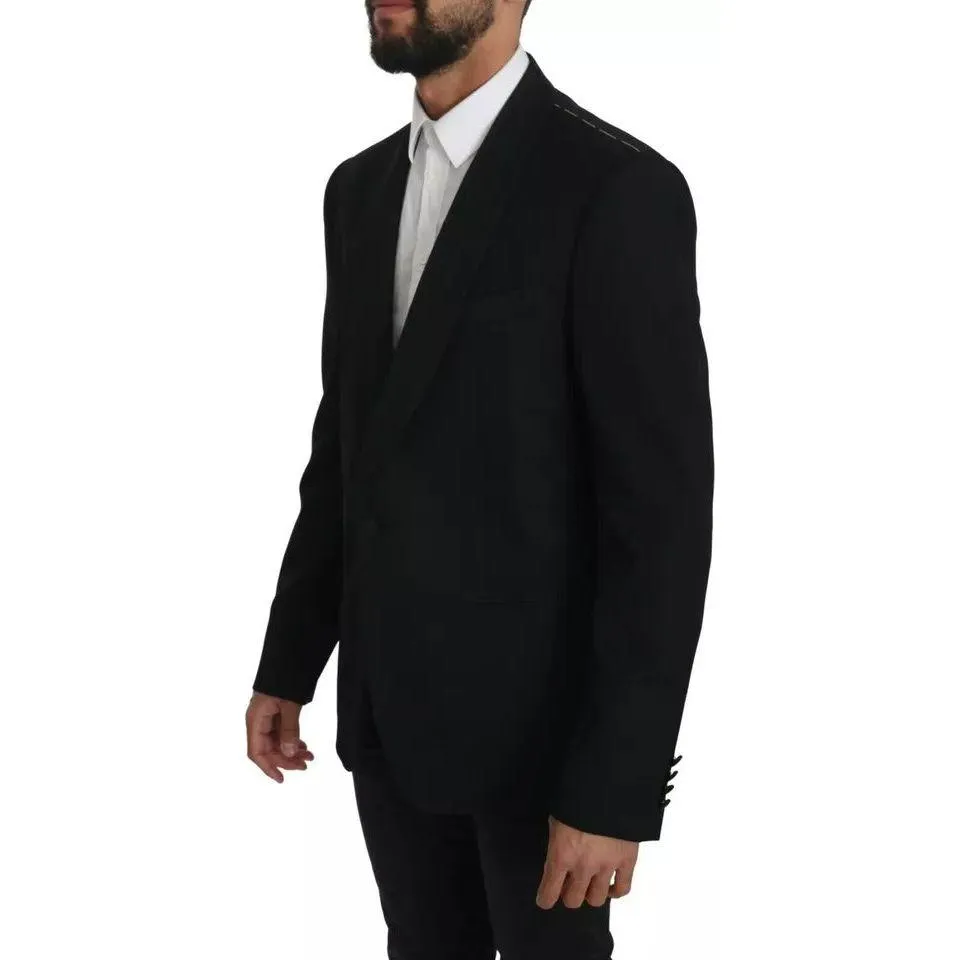 Dolce & Gabbana Black Single Breasted Formal Coat Blazer