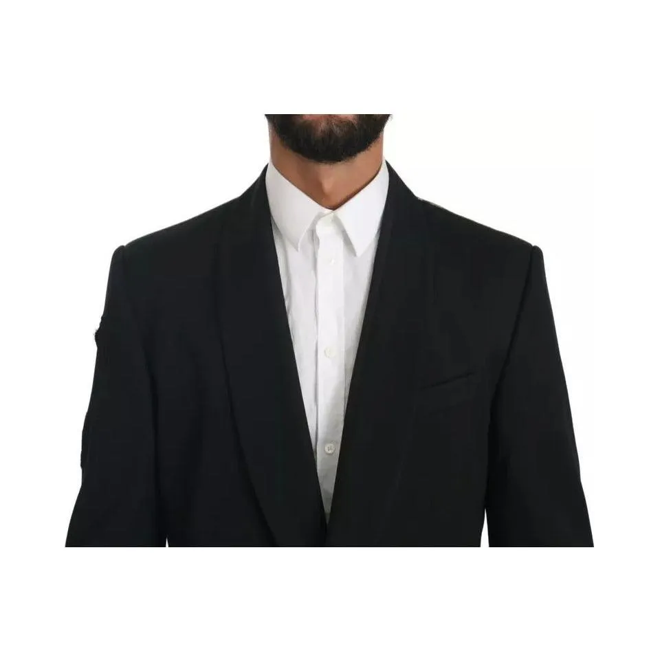 Dolce & Gabbana Black Single Breasted Formal Coat Blazer