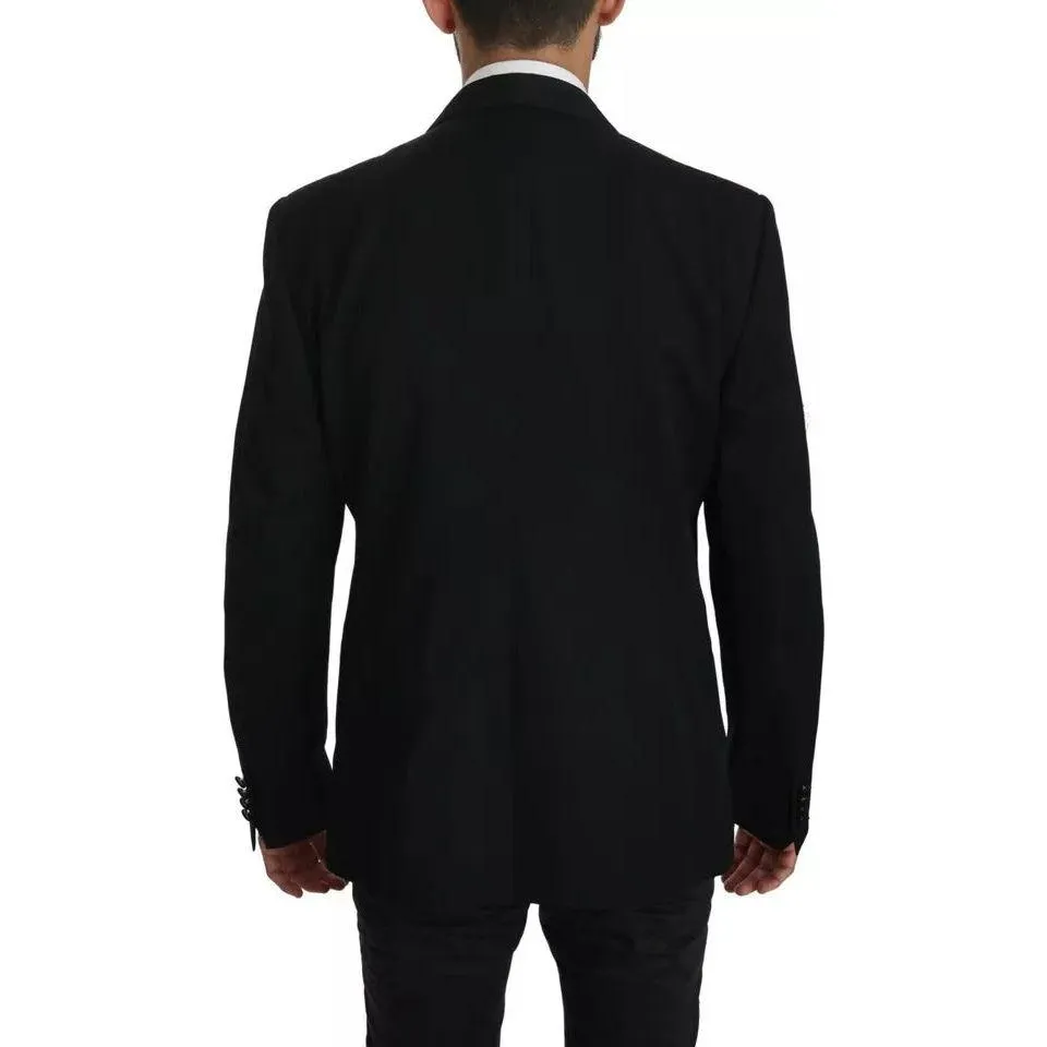 Dolce & Gabbana Black Single Breasted Formal Coat Blazer