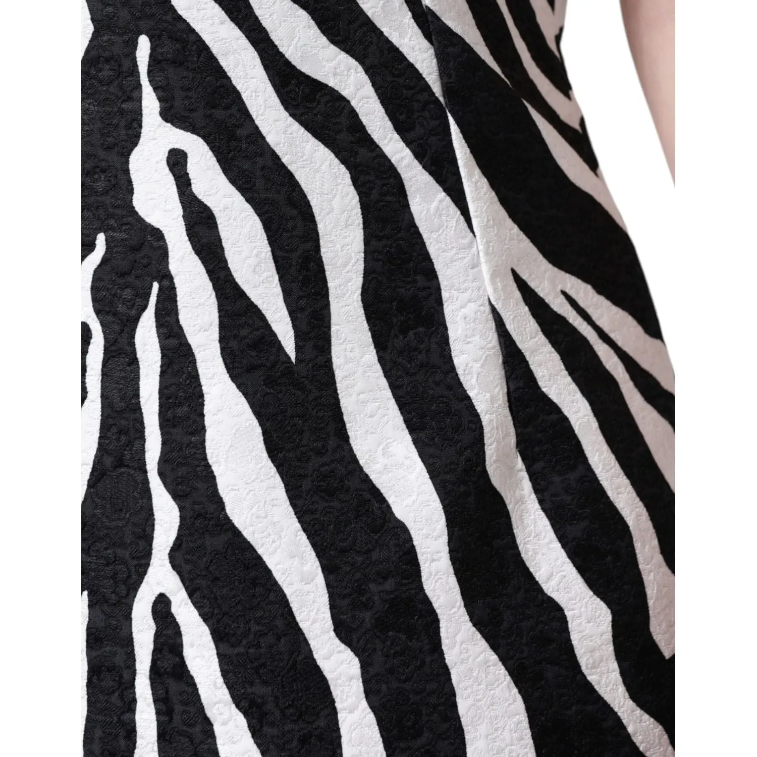 Dolce & Gabbana Black White Zebra A-line Sheath Mini Dress