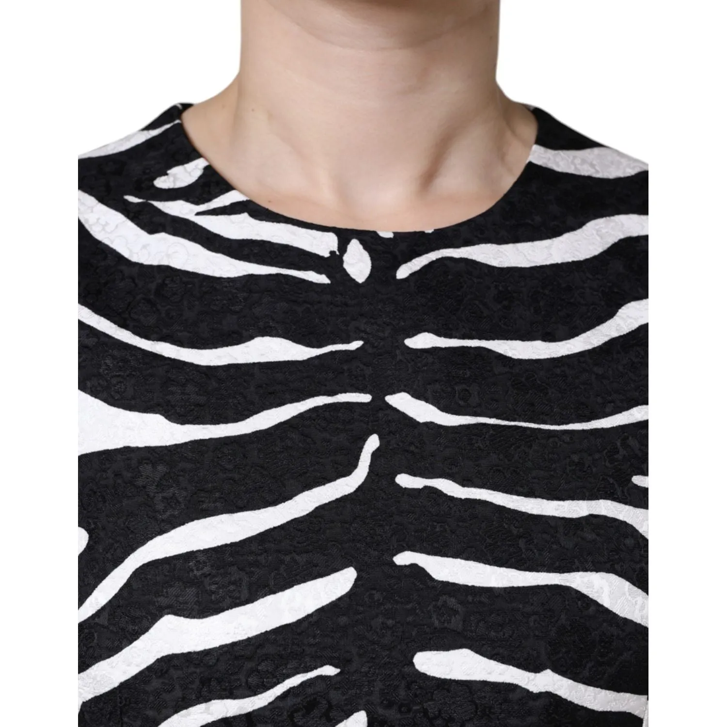 Dolce & Gabbana Black White Zebra A-line Sheath Mini Dress