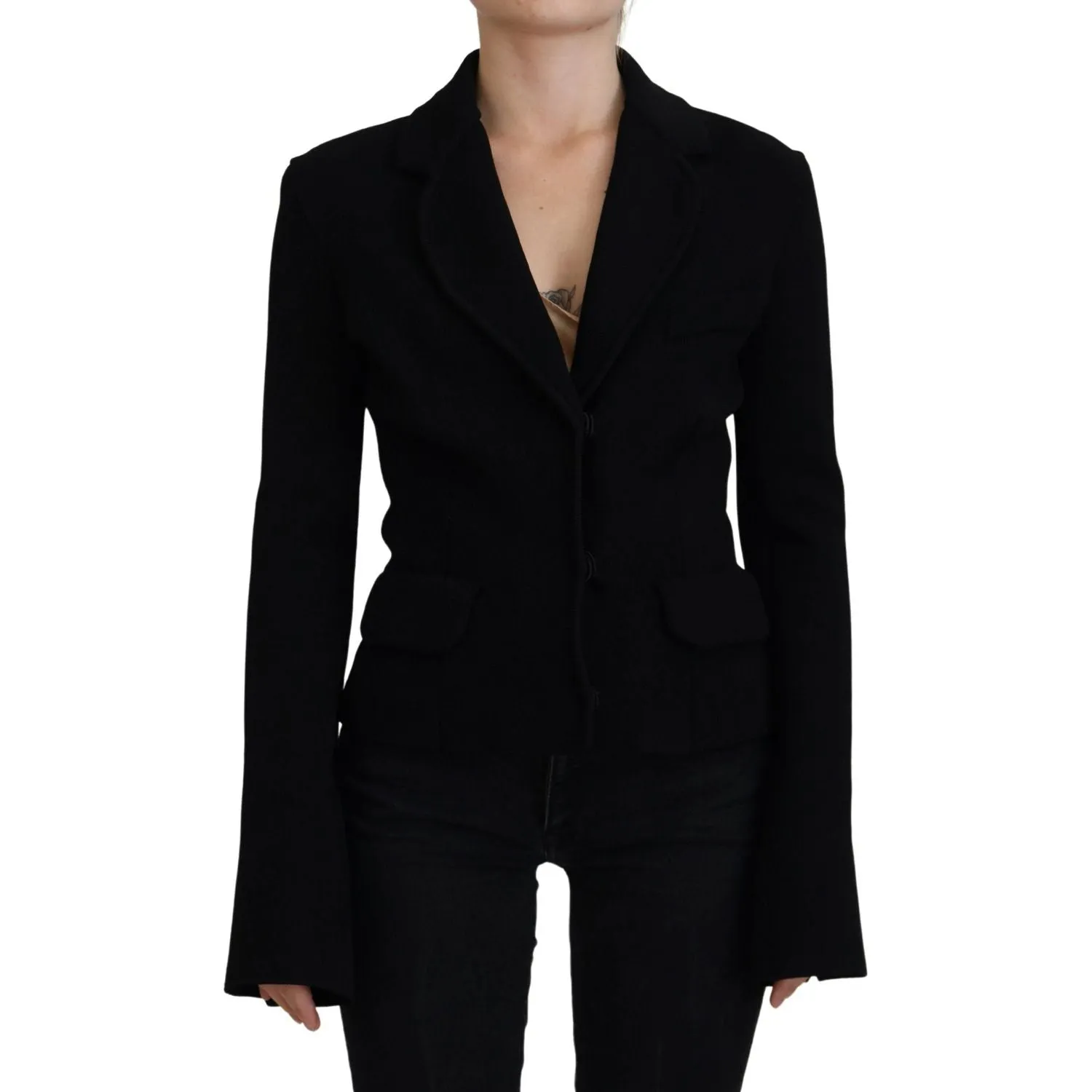 Dolce & Gabbana Elegant Black Long Sleeve Jacket