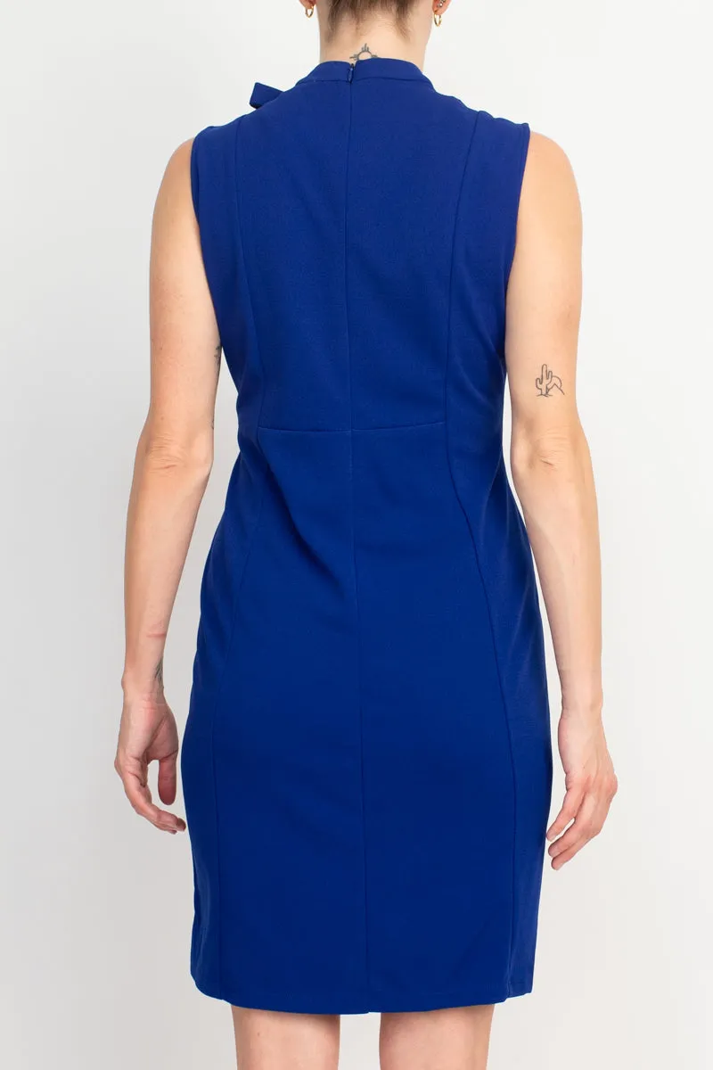 Emma & Michele Tie Neck Sheath Dress