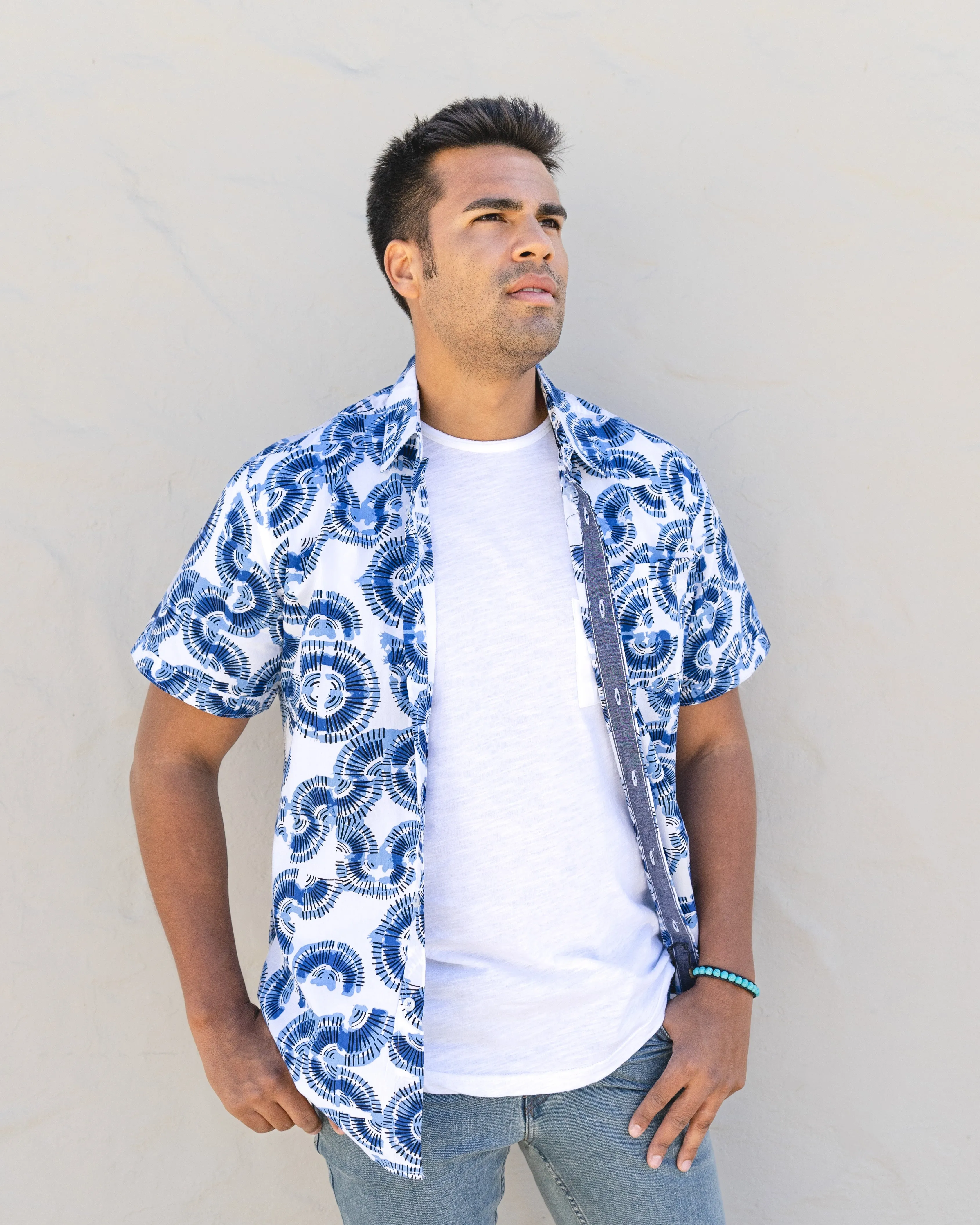 Fanned Out Print Poplin Shirt