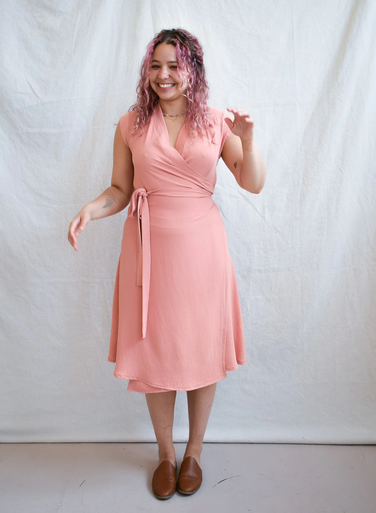 Francis Dress in Coral