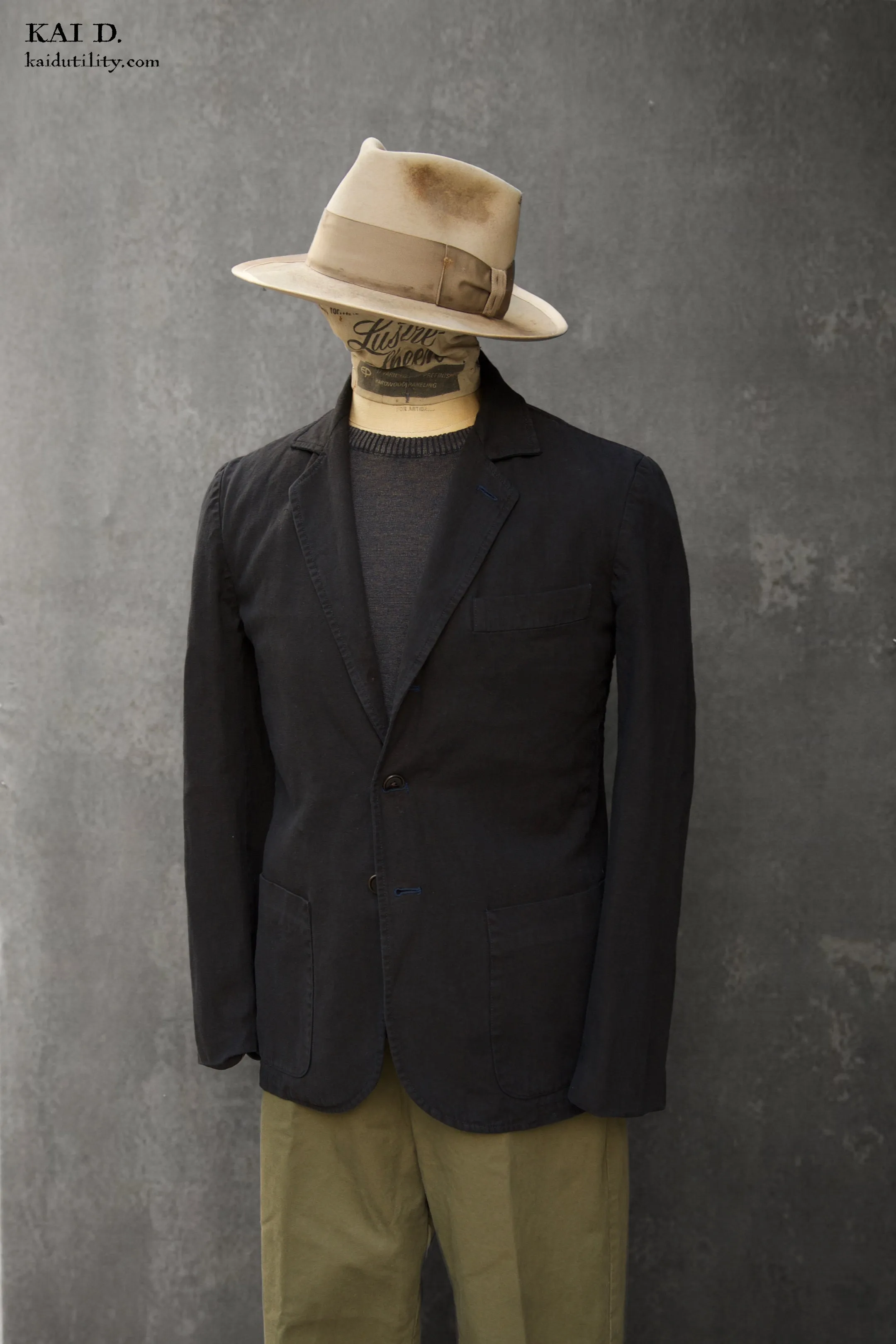 Garment Dyed Shoemaker Jacket - Black -  L