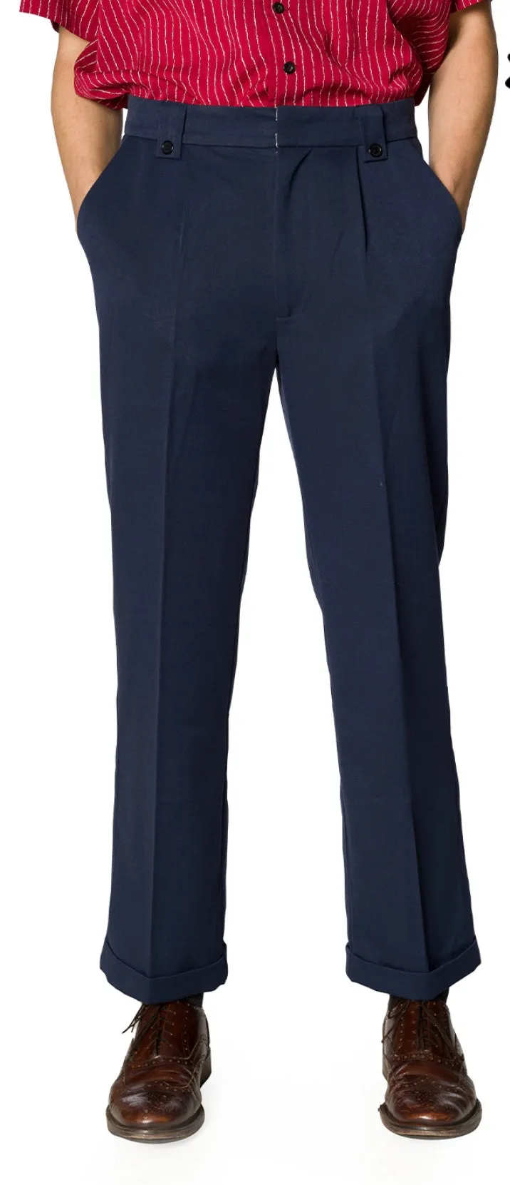 Get In Line Trouser in Navy by Banned  