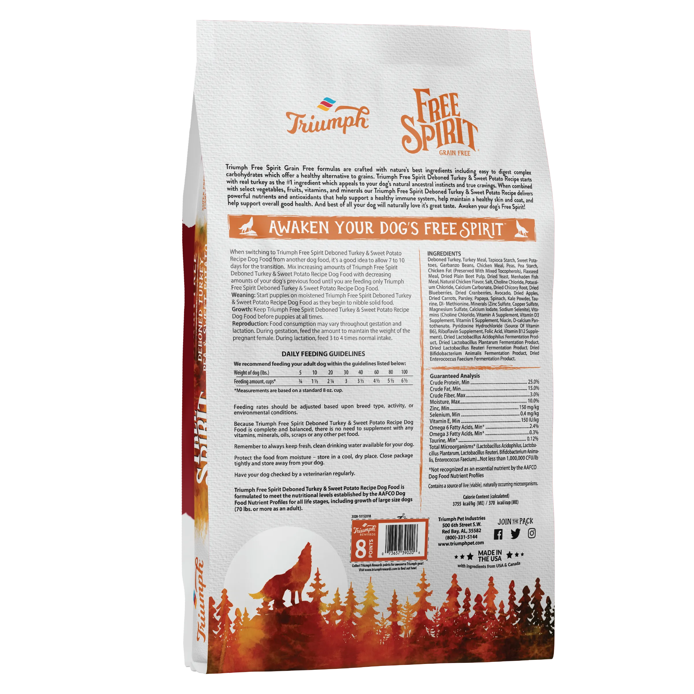 Grain Free Turkey, Pea, & Sweet Potato Dog Food | 3 LB, 14 LB, 26 LB | Triumph