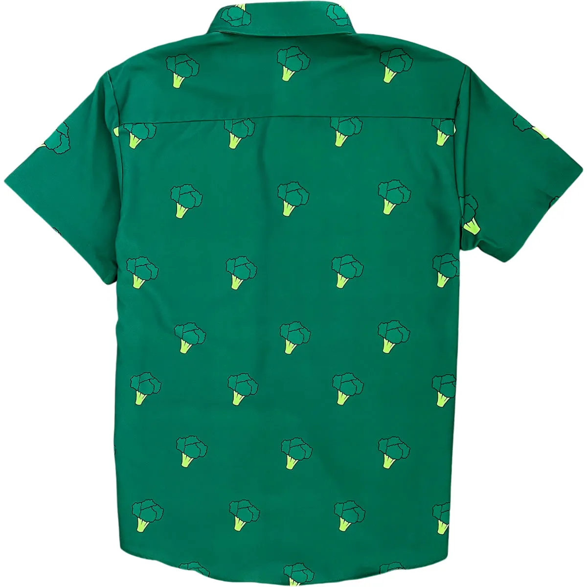 Green Broccoli Men’s Short Sleeve Button Down Shirt