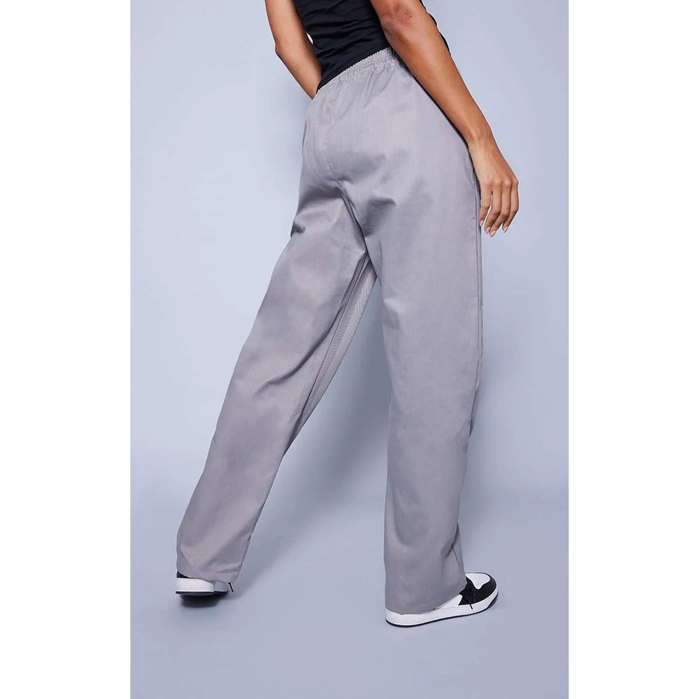 Grey Cargo Straight Leg Trousers