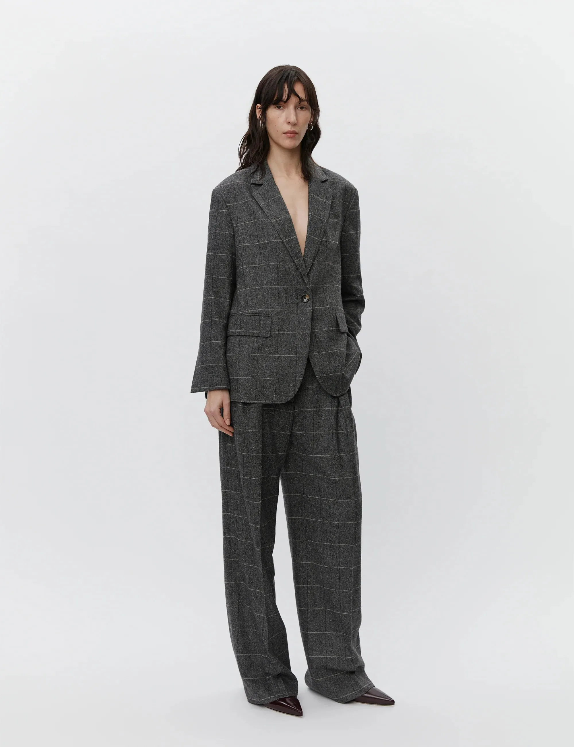 HESTER ALL TIME CHECK BLAZER | GREY MEL