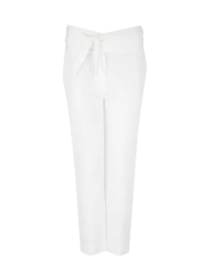 high-waisted belted trousers