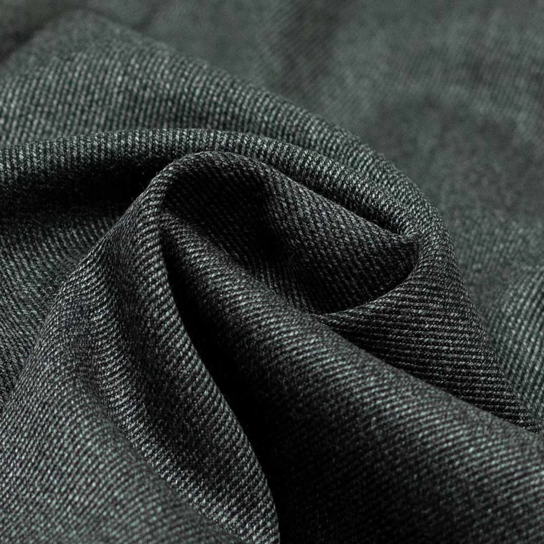 Higher-rise grey melange cavalry twill wool trousers (restock)