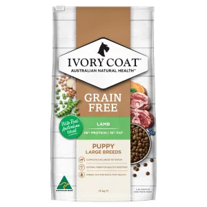 Ivory Coat Grain Free Lamb Large Breed Puppy Dry Food 13kg