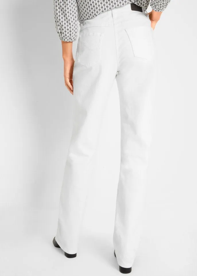 John Baner Jeanswear Best Selling Straight Stretch Jeans, White