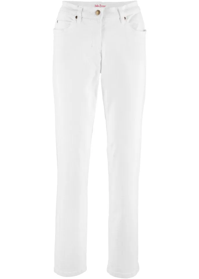 John Baner Jeanswear Best Selling Straight Stretch Jeans, White