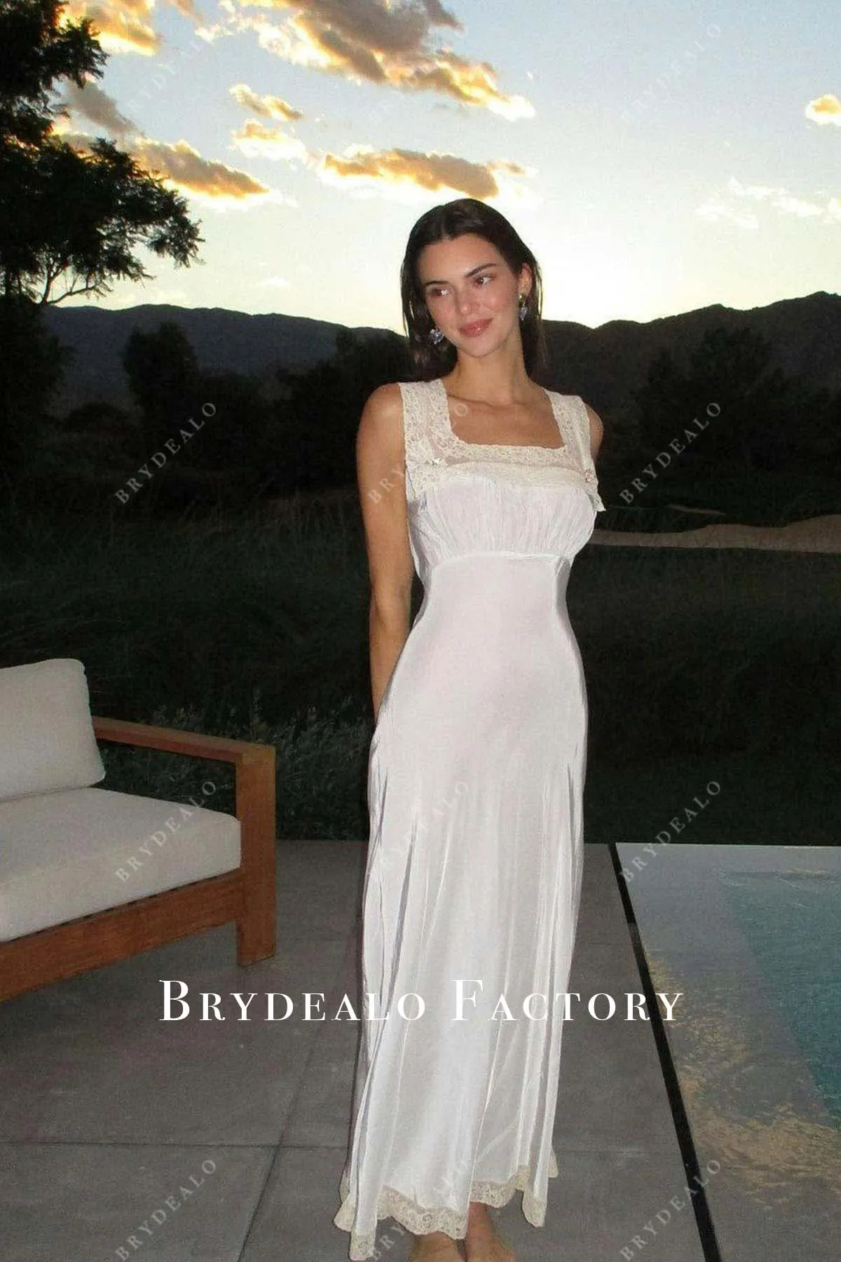 Kendall jenner White A-Line Ankle Length 2022 Birthday Party Dress