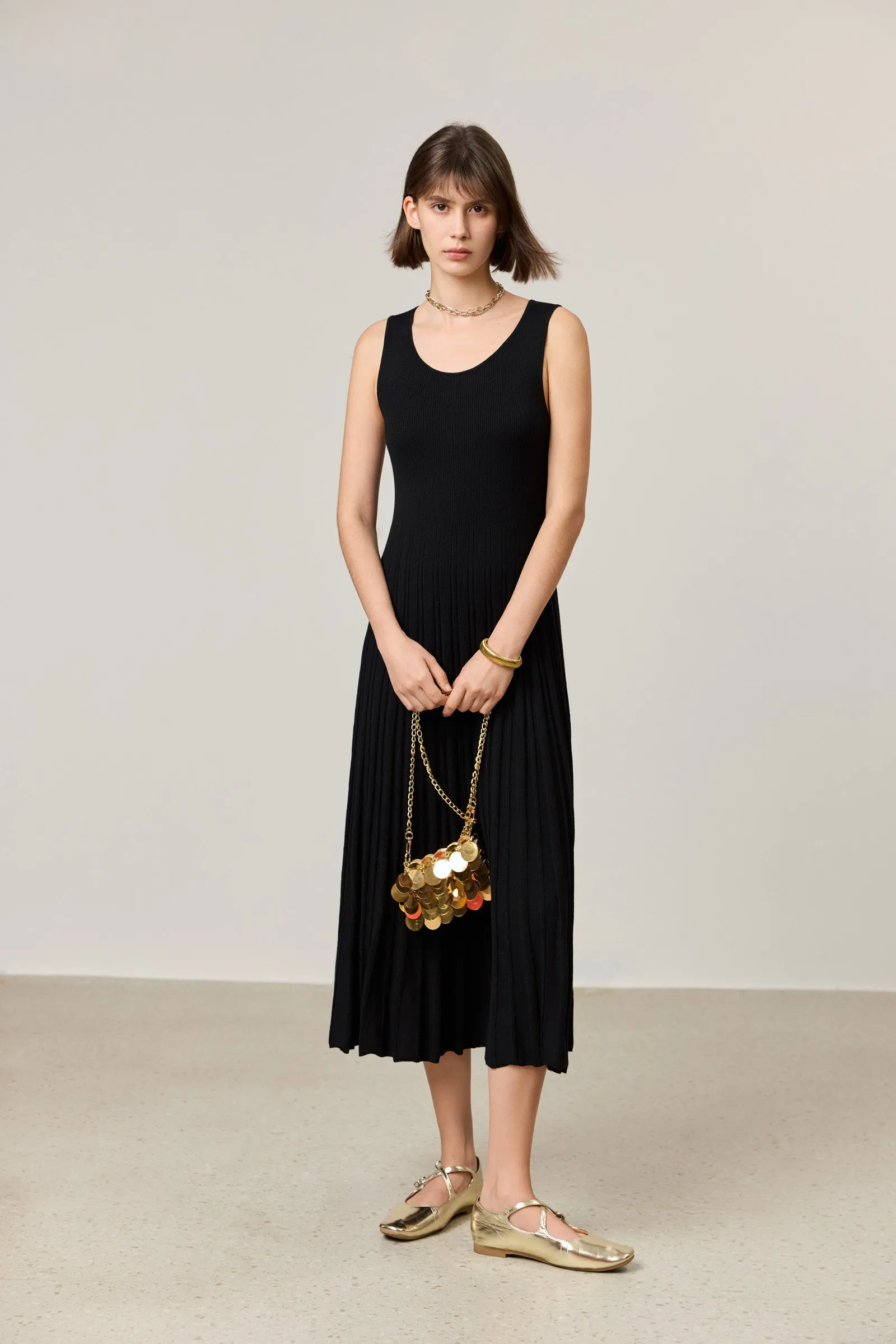 LILY Slim Fit Black Slip Dress