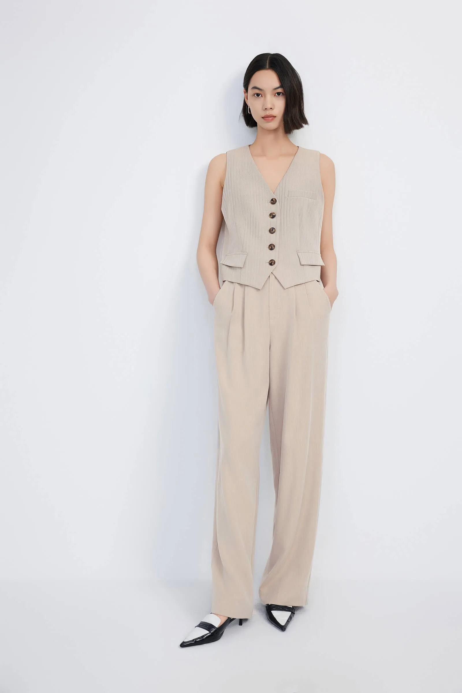 LILY Straight Wide-Leg Casual Pants