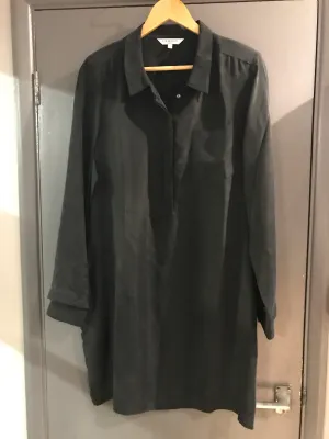 LK Bennett longline black silk blouse (18)