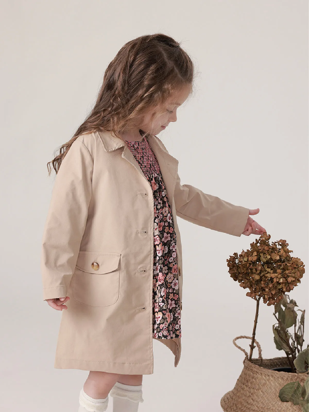 MARC & JANIE Girls Bow Trench Coat 213213