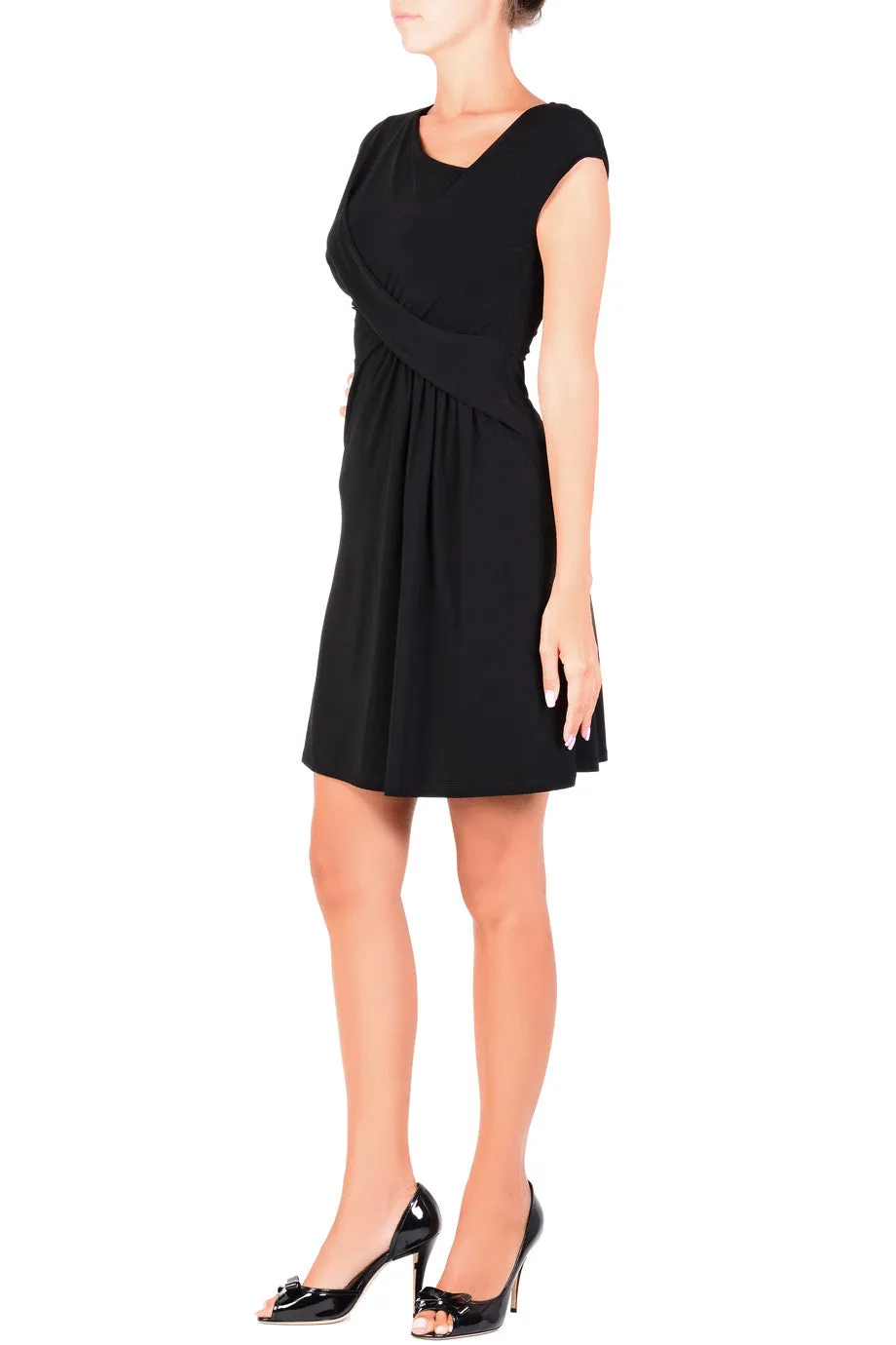 MARYANNE Black Wrap Dress