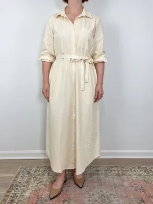 Maxi Shirt Dress in Alabaster