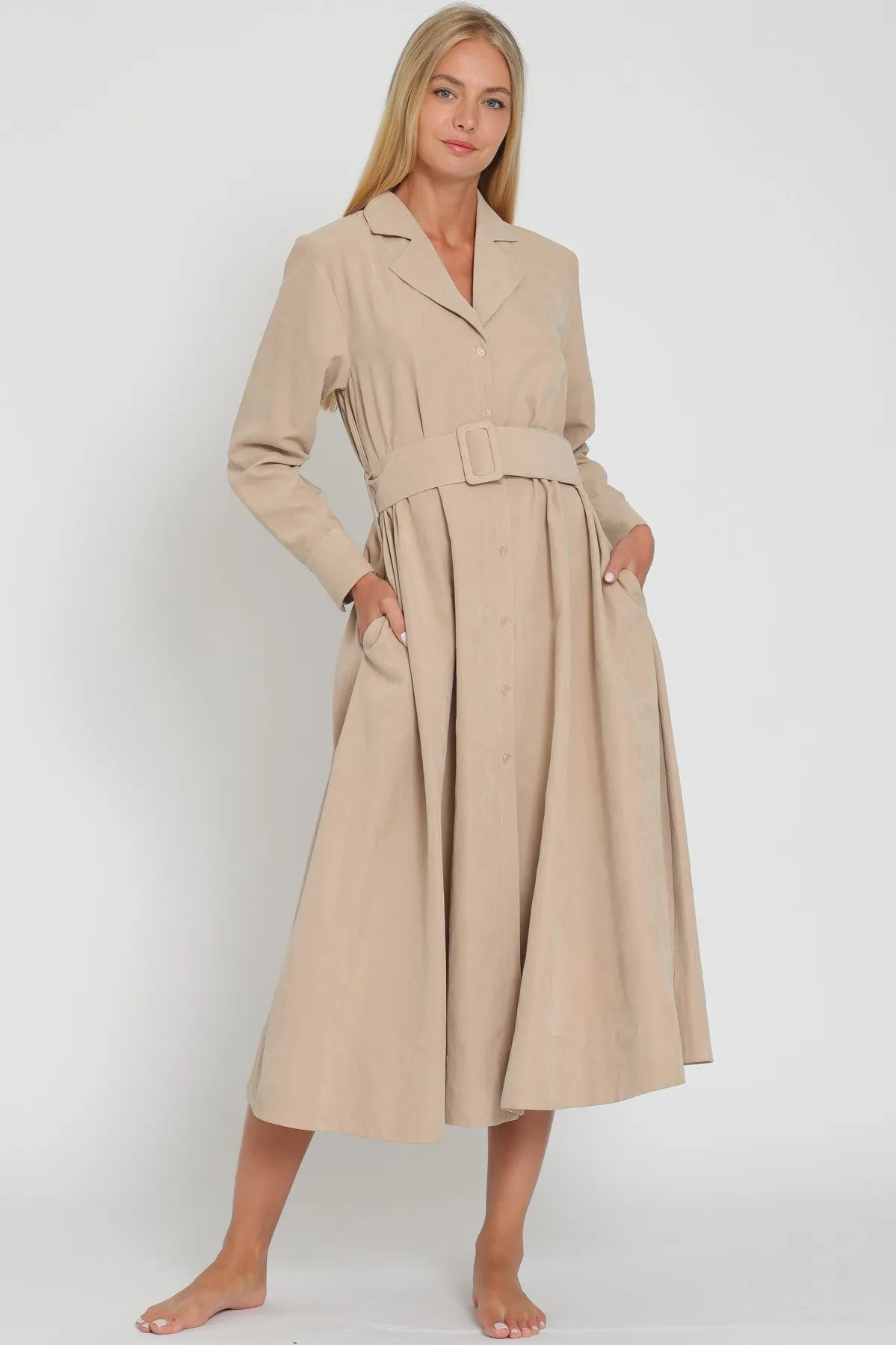 Mayci Belted Midi Dress