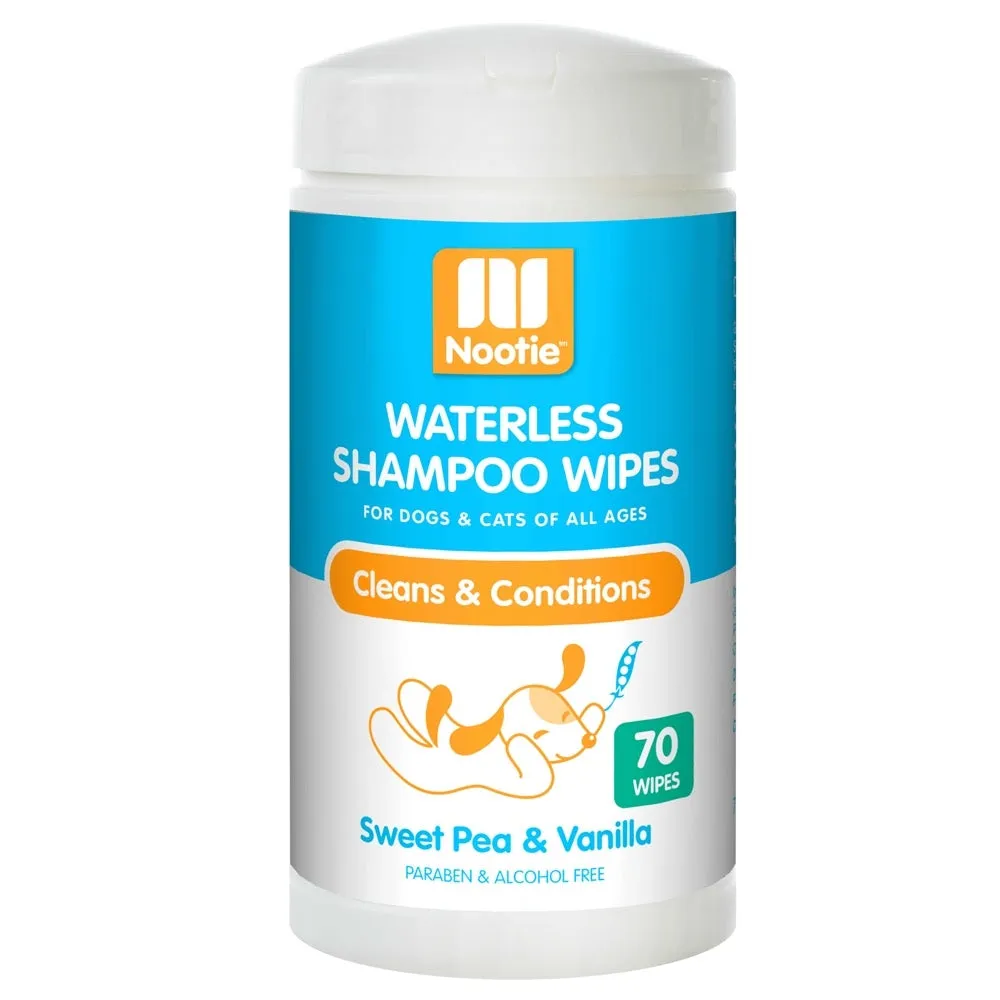 Nootie Waterless Shampoo Cat & Dog Wipes (Sweet Pea & Vanilla) 70ct