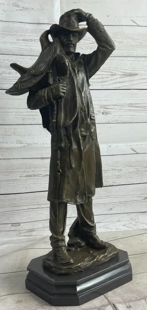 Original Season Cowboy Sheriff Bronze Sculpture Statue Hot Cast Home Deco