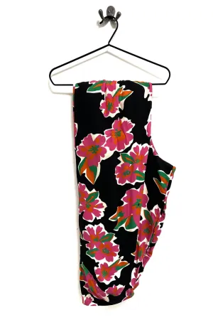 Para - Trousers Black   Cerise Giant Flower