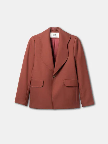 Peace Blazer | Wine Wool