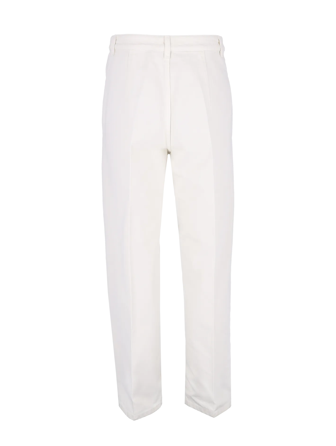 pleat-detail high-waisted denim trousers