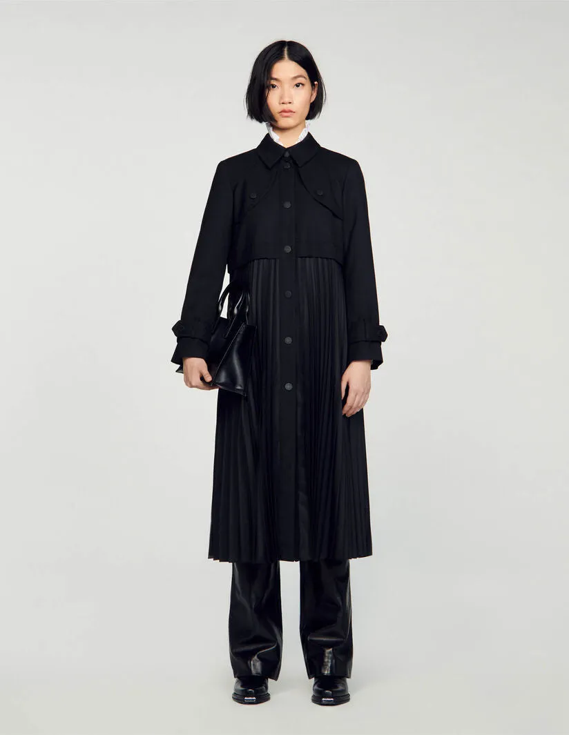 Pleated Trench Coat