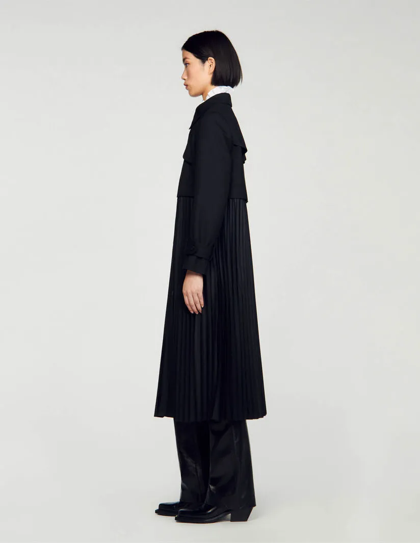 Pleated Trench Coat