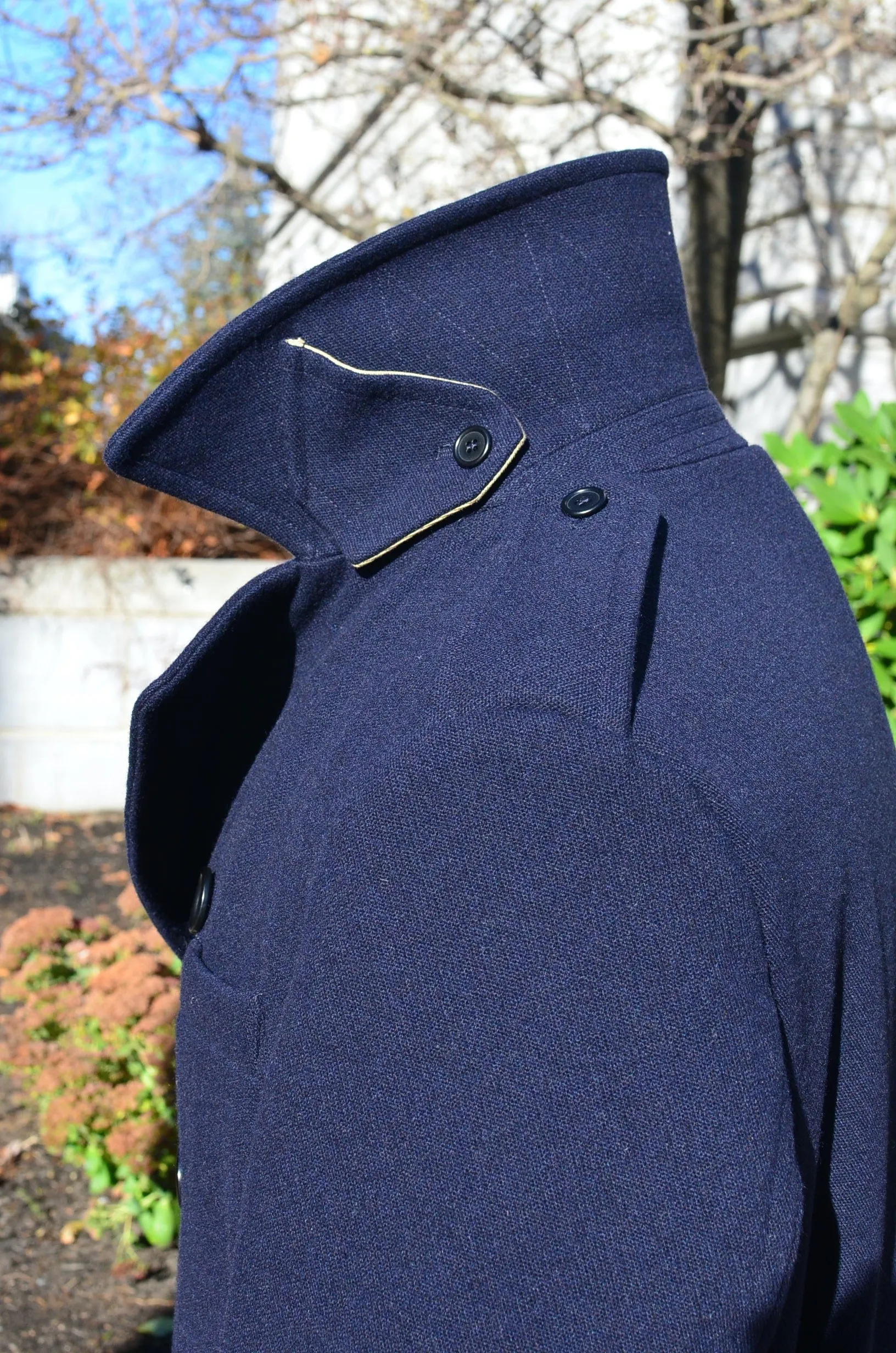 RR ITALY - OFFICER'S DOUBLE BREASTED TRENCH COAT (NAVY)