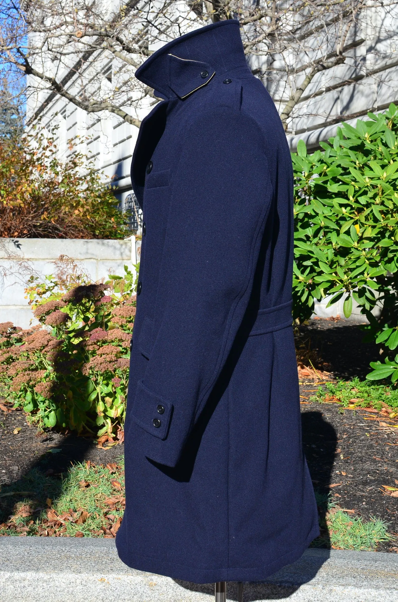 RR ITALY - OFFICER'S DOUBLE BREASTED TRENCH COAT (NAVY)