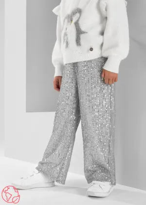 Sadie Silver Sequin Trouser