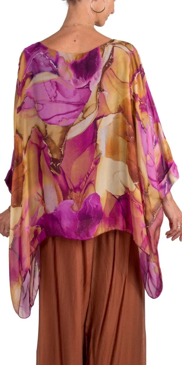 Seta Marble Ink Print Kaftan