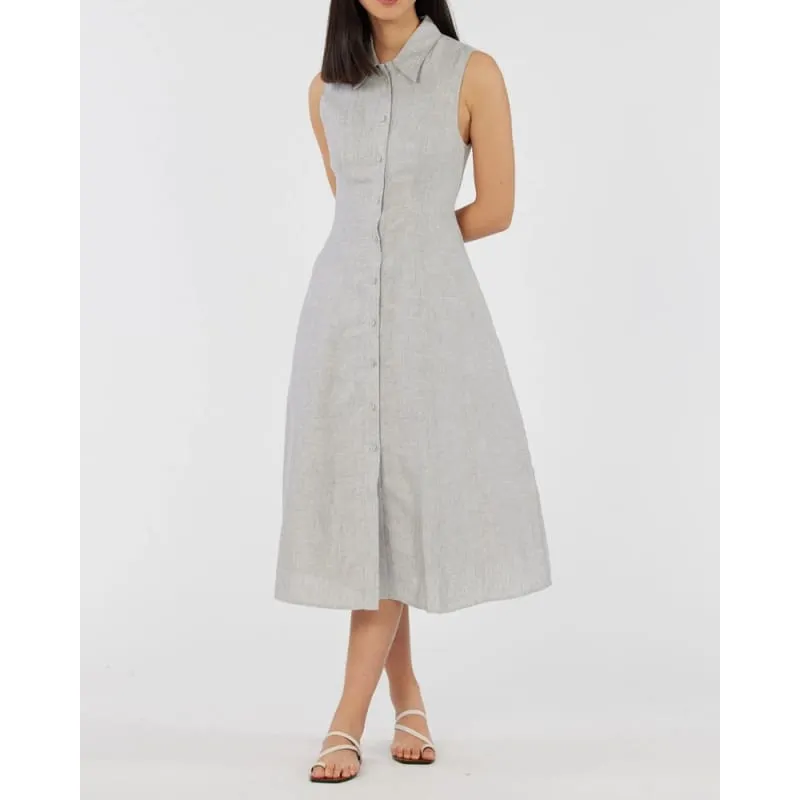 Vento Linen Dress | Cloud