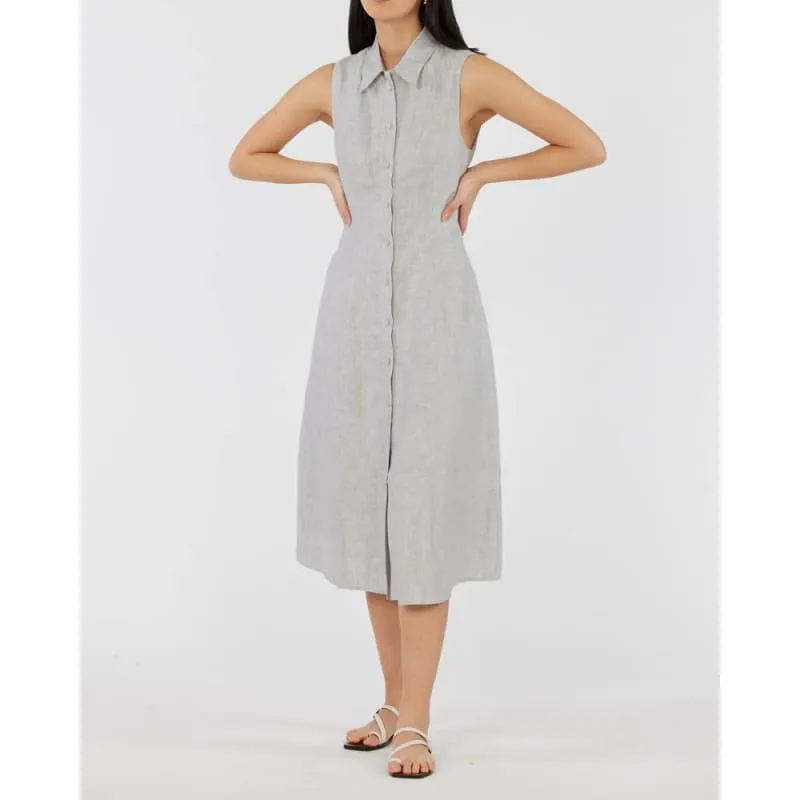 Vento Linen Dress | Cloud