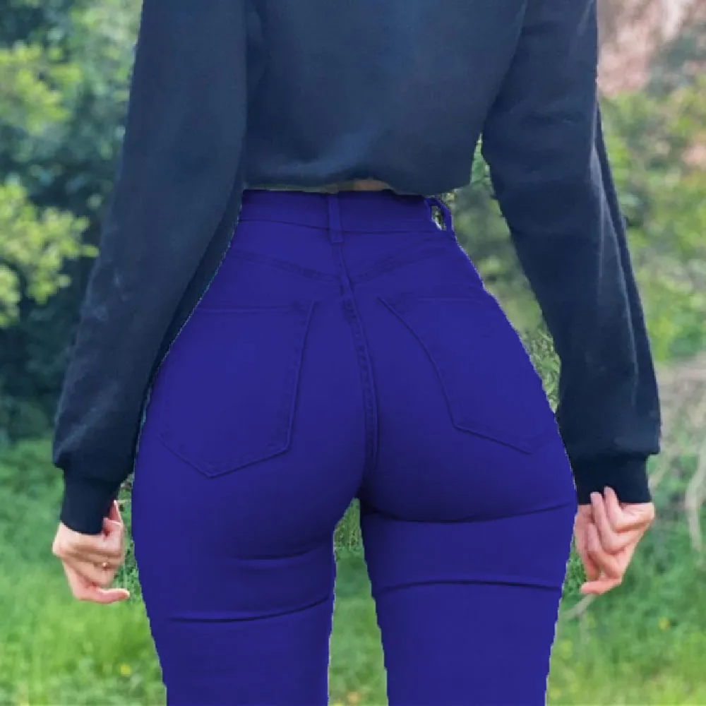 Women Butt-lifting High Waisted Skinny Trousers