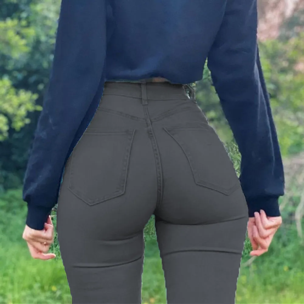 Women Butt-lifting High Waisted Skinny Trousers