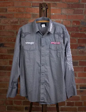 Wrangler PBR Button Up Shirt Gray XL